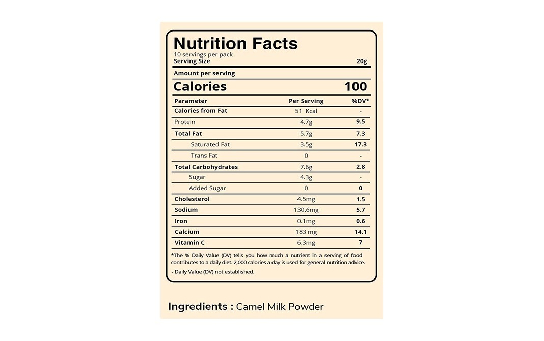 Hye Foods Camel Milk Powder    Box  200 grams